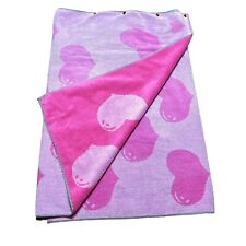 Vintage Terrimondo Pink Hearts Beach Pool Bath Towel Wrap Coverup 60