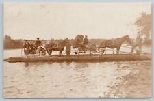 Strickland's Ferry stagecoach Androscoggin River Livermore Maine postcard (A) picture