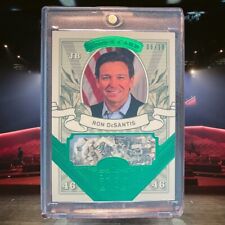 Ron DeSantis 2022 Decision Update GREENFOIL SHREDDED CURRENCY MONEY CARD 06/10 picture