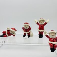 Vintage Santa Claus figures sitting, standing, lying down set of 4  picture