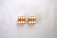 Wynn Hotel and Casino Dice Pair Matching Numbers Las Vegas Nevada Orange #1194 picture
