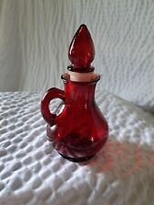 Vtg Avon Ruby Red Cruit 4oz With Stopper. Excellent Condition, About 4