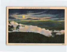 Postcard Moonlight over the Mountains Above thee Clouds picture