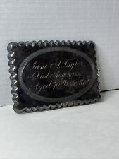 Antique Died 1869 Engraved Silverplate Funeral Casket Coffin Plaque Name Plate picture