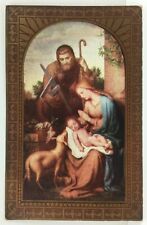 Vintage Whitney Made Nativity Postcard Baby Jesus Mary Joseph picture