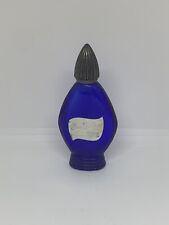 Vintage Cobalt Blue Perfume Bottle Bourjois Evening In Paris Empty Collectible picture