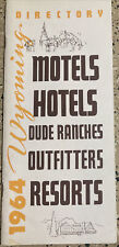VTG 1964 WYOMING DIRECTORY MOTELS HOTELS DUDE RANCHES ADVERTISEMENT BROCHURE picture