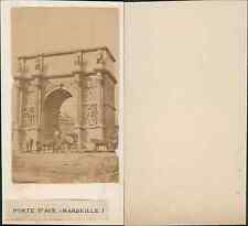 Marseille, Porte d'Aix Vintage CDV albumen business card, CDV, print picture