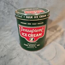 Vintage Half Gallon Chocolate Pensupreme Ice Cream Penn Dairies Lancaster picture