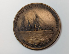 USS Olympia Commemorative Token Medal Made from Propeller of Adm. Dewey’s Ship picture