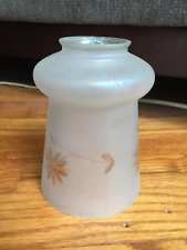 antique vintage cut glass lamp shade victorian edwardian star light frosted picture