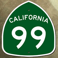California state route 99 Sacramento Fresno highway marker 1964 road sign 12