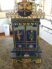 Antique Wooden JavaScript Story Shrine Hand Painted picture