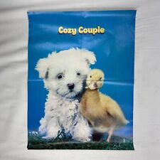Vintage Xerox Education Publication Print Poster Puppy Baby Duck Cozy Couple 77 picture