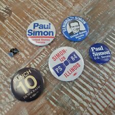 US Senator Paul Simon Illinois Canpaign Button Collection picture