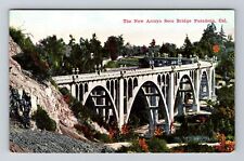 Pasadena CA-California, New Arroyo Seco Bridge, Antique Vintage Postcard picture