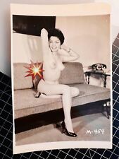 Vtg 50’s Girl Pretty Busty PIN UP Risque Nude Original B&W Girlie Photo #158 picture