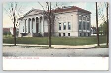 Holyoke Massachusetts~Public Library Building~c1905 Postcard picture