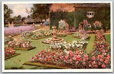 Sulgrave Manor Northamptonshire England 1920s Postcard Gardens George Washington picture