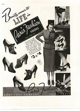 1937 Wohl Paris Fashion Women's Shoes Vintage Print Ad picture