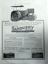The Sandusky Tractor 1916 Full Page Ad 11 X 14 Inches Flat D-4 picture