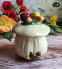 Vintage RARE 1970's Mushroom Canister Cookie Jar Psychedelic Retro Kitchen Decor picture