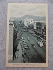 Wenatchee WA Apple Capital Downtown Street View Old Cars Vtg Postcard c 1940s picture