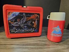 Silverhawks Vintage Plastic Red Lunch Box 1986 With Thermos picture