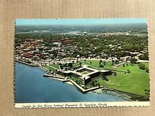 Postcard St. Augustine, Florida Castillo De San Marcos Aerial View Fort Vintage picture
