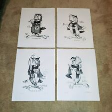 AC Spark Plugs LIMITED Art Prints Set Of 4 1970s Landfall Press Signed - Rare  picture