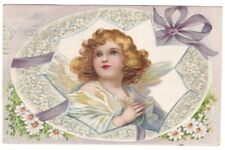 Antique 1909 Easter Postcard Embossed Vintage Ephemera Holiday Seasonal picture