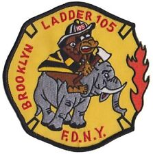 New York City Tower Ladder 105 Vintage Fire - Patch NEW . picture