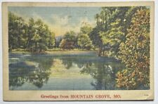 Greetings from Mountain Grove MO Missouri Vintage Linen Postcard picture