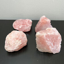 970 g 2.1 lbs Natural 4 Raw Chunk Rose Quartz Crystal Reiki Healing Hunk Stone picture