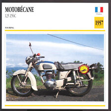 1957 Motobecane 125cc Z56C Motoconfort Motorcycle Photo Spec Sheet Info Card picture