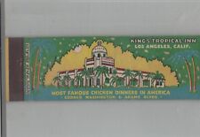 1930s Matchbook Cover Crown Match Co King's Tropical Inn Los Angeles, CA picture