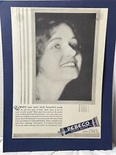 Pebeco Toothpaste Print Ad Lehn & Fink Inc Vintage 1940's Color Woman Smiling picture
