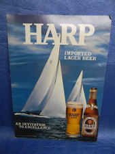 VINTAGE RARE  HARP GUINNESS BEER EASEL SIGN NAUTICAL SAILBOAT DUBLIN IRELAND picture