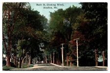 Antique Main Street, Looking West, Houlton, ME Postcard picture