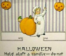  Halloween Postcard Nash Elf And Child Embossed Unused Series 30 Original picture