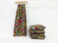 6 Mid Century Curtain Panels Vintage Floral Fabric 1950's 1960's Cutters Repair picture