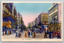 Marseille France  La Canebiere  Postcard picture