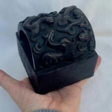 Outstanding Chinese Antique Oversize Bronze Scholars Seal & Scroll Weight. picture