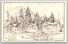 Sketches~Banff Alberta Canada~Beckers Bungalows~Pub Bulman Bros Vintage Postcard picture