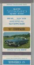 Matchbook Cover - 1967 Chrysler Dealer Chrysler 300 2 Door Hardtop picture