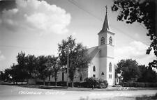RPPC Street View Catholic Church Howard South Dakota Real Photo Postcard picture
