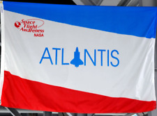 Authentic NASA 4x6 Nylon Space Shuttle Atlantis Manned Flight Awareness Flag picture