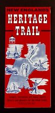 1960s New England Heritage Trail History Art Tourist Vintage Travel Brochure Map picture