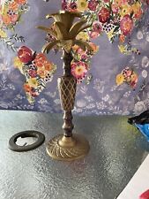 VINTAGE BRASS PALM TREE CANDLE HOLDER 9.25 HIGH picture