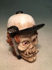 3”Skull Head Figurine Resin Statue Creepy Halloween Decoration Golfer Funny Golf picture